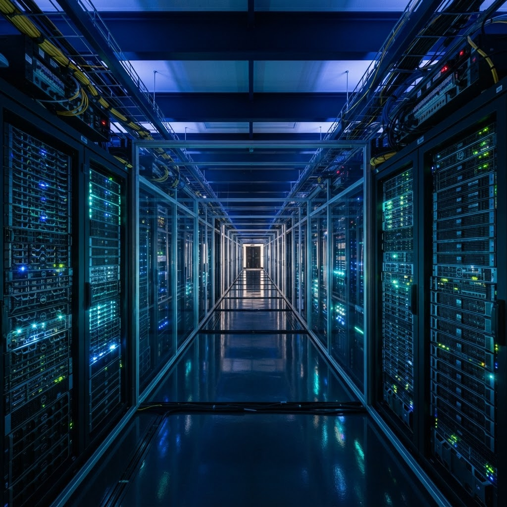AI 데이터센터 관리시스템(DCIM)이 적용된 데이터센터 서버실